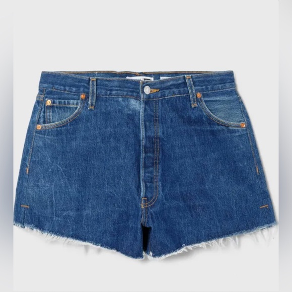 RE/DONE High Waisted Button Down Shorts - Picture 3 of 5